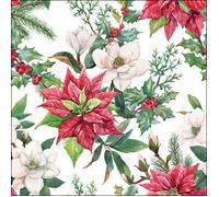 Ambiente, paquete de 20 servilletas de papel decoradas 33x33cm con estampado de navideño. Navidad