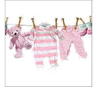 Ambiente Servilleta Almuerzo - Baby Girl Clothes Rosa 33x33cm 20Stk / Paquete