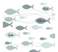 Ambiente Servilleta Almuerzo Comunión Peces Verde - Comunión Confirmación Verde 33x33cm 20Stk / Paquete