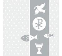 Ambiente Servilleta Comunión/Confirmación Plata First Communion Silver 20 Servilletas por Paquete