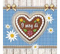 Ambiente Servilletas Almuerzo/Fiesta/Fijo Aprox. 33 x 33 cm - I mog di - Oktoberfest - Bayern - Ideal como Regalo