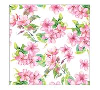Ambiente - Servilletas de papel impresas de 3 capas, paquete de 20, tamaño del almuerzo, 33 cm x 33 cm, rosa de cerezo