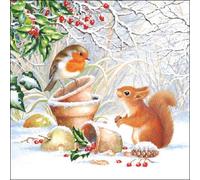 Ambiente - Servilletas de papel para almuerzo, fiesta, aprox. Imagen de invierno de 33 x 33 cm, ideal como regalo