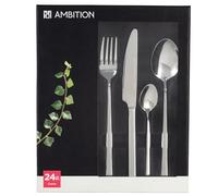 AMBITION Como Cubiertos Juego De 24 Piezas Acero Inoxidable Plata 6 Personas