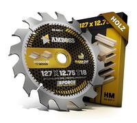 Amboss Werkzeuge hoja de sierra circular de metal duro de 127 x 12,75 mm con dientes alternados de 18 mm para madera, compatible con Black & Decker 984 nr. BD 59, D 985. D 2702. D 2712 SKIL 22501 B y