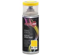 AMBRO-SOL - Pintura acrílica en spray, color Amarillo Tráfico, RAL 1023, resultado profesional en múltiples superficies, exteriores e interiores, 400 ml