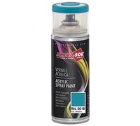 AMBRO-SOL - Pintura acrílica en spray, color Azul Turquesa, RAL 5018, resultado profesional en múltiples superficies, exteriores e interiores, 400 ml