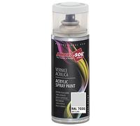 AMBRO-SOL - Pintura acrílica en spray, color Gris Claro, RAL 7035, resultado profesional en múltiples superficies, exteriores e interiores, 400 ml, El embalaje puede variar