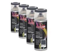Ambro-Sol - Pintura acrílica en spray, color Gris Grafito, RAL 7024, resultado profesional en múltiples superficies, exteriores e interiores, 400 ml (Paquete de 4)