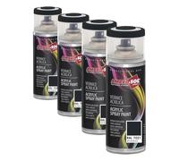 Ambro-Sol - Pintura acrílica en spray, color Gris Negruzco, RAL 7021, resultado profesional en múltiples superficies, exteriores e interiores, 400 ml, El embalaje puede variar (Paquete de 4)