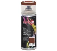 AMBRO-SOL - Pintura acrílica en spray, color Marron Avellana, RAL 8002, resultado profesional en múltiples superficies, exteriores e interiores, 400 ml
