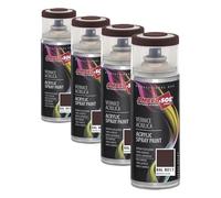Ambro-Sol - Pintura acrílica en spray, color Marron Cacao, RAL 8017, resultado profesional en múltiples superficies, exteriores e interiores, 400 ml, El embalaje puede variar (Paquete de 4)