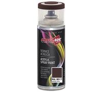 AMBRO-SOL - Pintura acrílica en spray, color Marron Cacao, RAL 8017, resultado profesional en múltiples superficies, exteriores e interiores, 400 ml, El embalaje puede variar