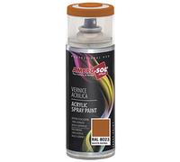 AMBRO-SOL - Pintura acrílica en spray, color Marron Naranja, RAL 8023, resultado profesional en múltiples superficies, exteriores e interiores, 400 ml