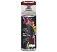 AMBRO-SOL - Pintura acrílica en spray, color Marron Rojo, RAL 8012, resultado profesional en múltiples superficies, exteriores e interiores, 400 ml
