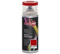 AMBRO-SOL - Pintura acrílica en spray, color Rojo Carmín, RAL 3002, resultado profesional en múltiples superficies, exteriores e interiores, 400 ml, El embalaje puede variar