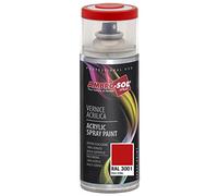 AMBRO-SOL - Pintura acrílica en spray, color Rojo Señales, RAL 3001, resultado profesional en múltiples superficies, exteriores e interiores, 400 ml, El embalaje puede variar
