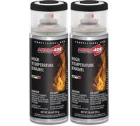 AMBRO-SOL | Pintura alta temperatura | Pintura para Radiadores, Hornos y Motores | Pintura en Spray para Metal Negro mate, 400 ml (Paquete de 2)