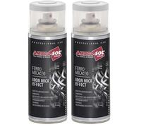 Ambro-Sol, Pintura Efecto Hierro Micáceo, Color Gris, Spray 400 ml (Paquete de 2)