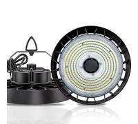 Amdelne UFO LED Lámpara Alta Bahía 300W 51000lm, Focos LED Industrial 5000K Blanco Frío, 90° Angle Taller Lámpara, IP65 Impermeable UFO Highbay lamp para Garaje/Fábrica/Almacén/Estadios Deportivos