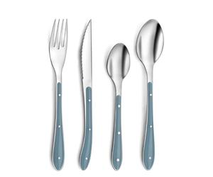 Amefa 7437700 - Set de 24 Cubiertos Bistro de Acero Inoxidable Azul
