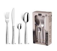 Amefa 903629AF20C40 Havane Jungle - Cubertería de 24 Piezas - Estuche de 6 Personas, Acero Inoxidable, Acabado Brillante, 13,7 x 7 x 26 cm