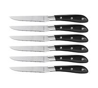 AMEFA ACHILLE NOIR Set 6 Cuchillos Chuleteros Acero Inox 23X2,4X1,5CM Acero Steel 23x2.4x1.5cm