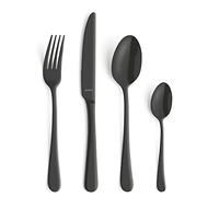 Amefa Austin - Cubertería (24 piezas), color negro mate