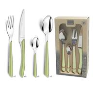 Amefa ECLAT VERDE - 24 Cubiertos de Acero Inox y mango verde