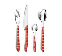 AMEFA GEO ROJO - 24 Cubiertos de acero inox y mango rojo