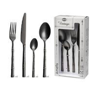 Amefa Karma 4131VTAFV2B60 - Cubertería (16 piezas), color negro