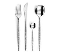 AMEFA Protocol Cubertería 24 piezas acero 6 personas, Inox Vintage | Juego de cubiertos de 24 piezas para 6 personas, aptos para lavavajillas, acero inoxidable 18/0, acabado vintage