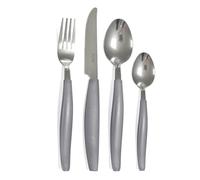 AMEFA Pure Cubertería 24 piezas acero inox para 6 personas, Gris | Juego de cubiertos de 24 piezas para 6 personas, apto para lavavajillas, acero inoxidable 18/0, acabado estándar