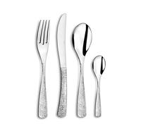 Amefa Set 24 Cubiertos INOX Ethnic, Acero Inoxidable, Gris, 3.57 cm