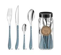 Amefa Set de 24 cubiertos Bistro 7437700 – Acero inoxidable – Azul
