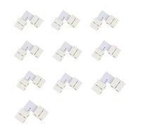 Amefil Conector LED en forma de L de 3 pines de 10mm de ancho sin conector de esquina de soldadura adecuado para 10mm de ancho 3528 ws2811 ws2812b 5050 de banda luminosa de LED RGB.