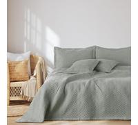 AmeliaHome Colcha de 220 x 240 cm, Manta de Doble Cara, ultrasonic, Acolchado, poliéster, Color Gris