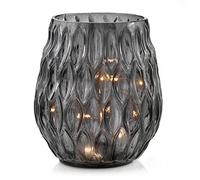 AmeliaHome - Lámpara Decorativa LED de Cristal, Color Negro