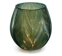 AmeliaHome - Lámpara Decorativa LED de Cristal, Color Verde