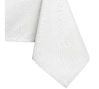 AmeliaHome Mantel con Efecto Loto Resistente al Agua poliéster Blanco Gaia 110x200 cm