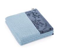 AmeliaHome Toalla de Ducha 100% Cenefa de algodón, 70 x 140 cm, Toalla Azul 500 g/m²