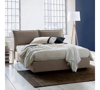 Amelinda - Cama Doble, Gris Tortora, Colchón Incluido hecho en Italia