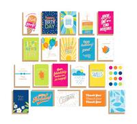 American Greetings 20-Count All Occasions Card Bundle with Envelopes- Birthday, Felicitaciones, Bebé, Aniversario, Boda, Get Well, Support, Amistad, Thank You, and Sympathy