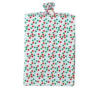 American Greetings Bolsa de regalo de Navidad de plástico, puntos rojos y verdes