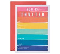American Greetings Invitaciones de fiesta para todas las ocasiones con sobres, pinceladas arcoíris (25 unidades)