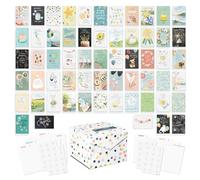American Greetings Surtido de 60 tarjetas de felicitación para todas las ocasiones con caja de almacenamiento, divisores, sobres y sellos (Kathy Davis Designs)