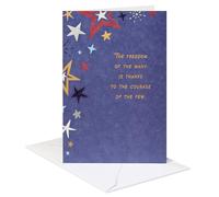 American Greetings Tarjeta de agradecimiento para militares (respeto y gratitud)