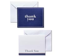 American Greetings Tarjetas de agradecimiento con sobres, azul y blanco (50 unidades)
