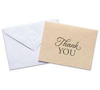 American Greetings Tarjetas de agradecimiento con sobres, estilo kraft marrón (50 unidades)