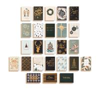 American Greetings Tarjetas de Navidad con sobres, diseños tradicionales de invierno (25 unidades)